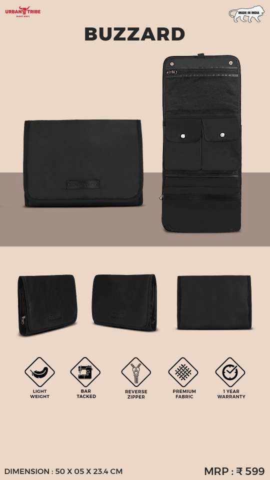 BUZZARD Foldable Toiletry Kit